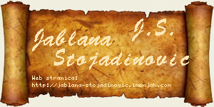 Jablana Stojadinović vizit kartica